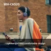 Sony WHCH520Y.CE7, wireless, chiamate/musica, 20 - 20000 Hz, 147 g, headset, giallo