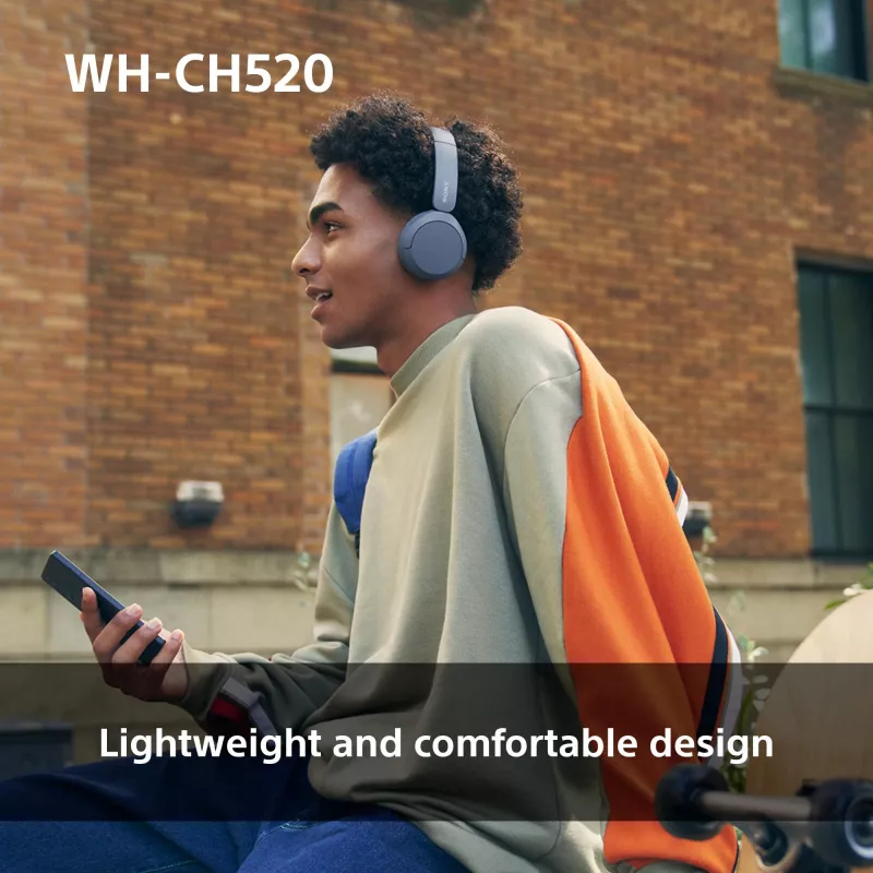 Sony WHCH520Y.CE7, wireless, chiamate/musica, 20 - 20000 Hz, 147 g, headset, giallo