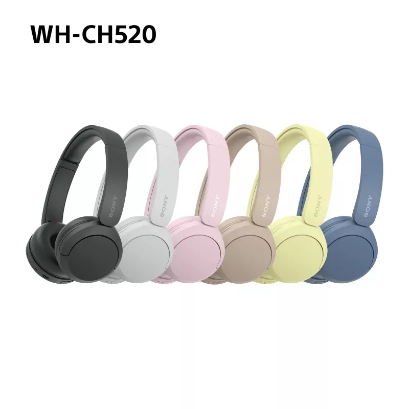 Sony WHCH520Y.CE7, wireless, chiamate/musica, 20 - 20000 Hz, 147 g, headset, giallo