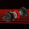 Thrustmaster T598 nero, rosso USB volante + pedali analogico / digitale PC, PlayStation 4, PlayStation 5