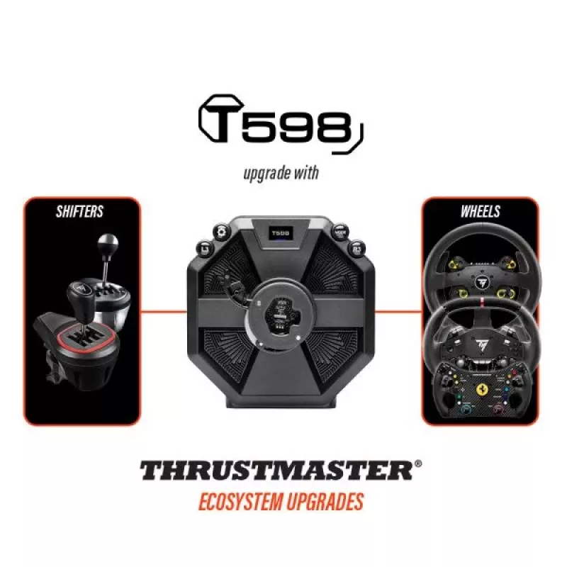 Thrustmaster T598 nero, rosso USB volante + pedali analogico / digitale PC, PlayStation 4, PlayStation 5