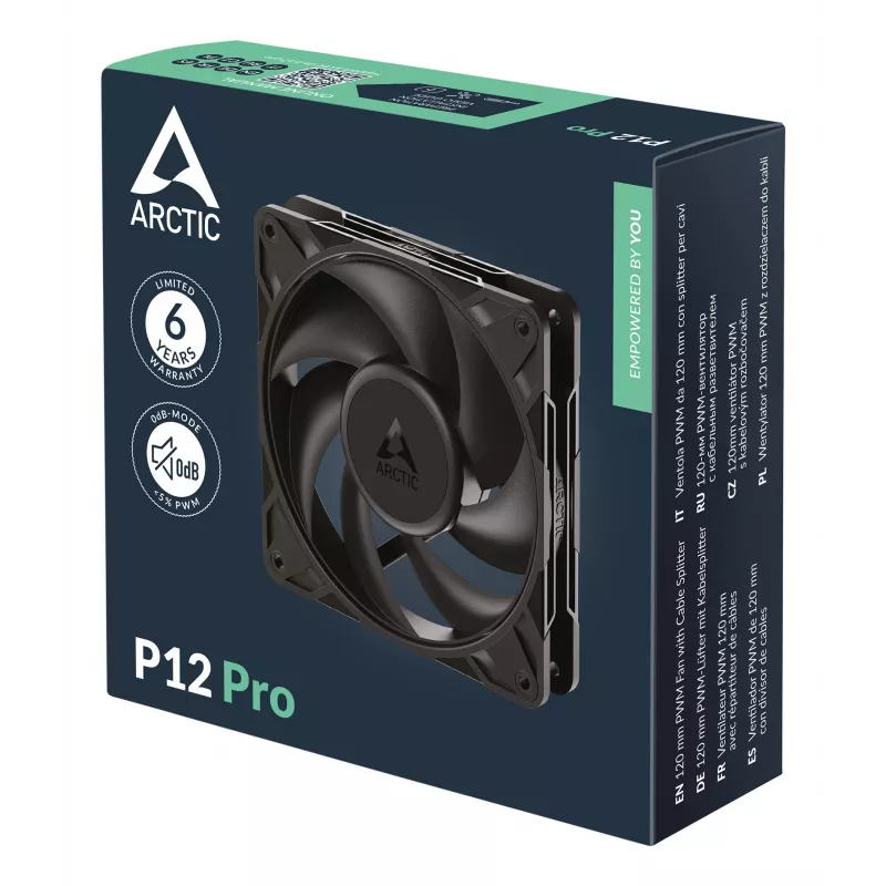 ARCTIC Freezer P12 Pro - ventola PWM 120 mm, ventola, 12 cm, 131 m³/h, nero