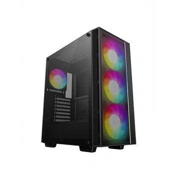 Case per PC DeepCool MATREXX 55 MESH V4 C Midi Tower nero — ATX, vetro temperato, frontale mesh, USB-C