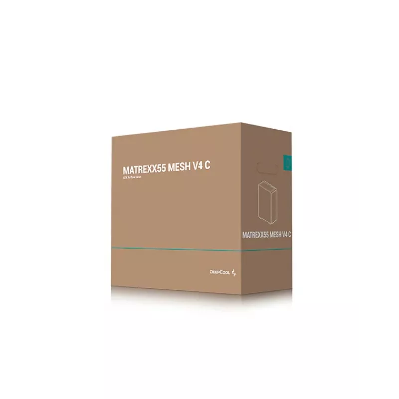 DeepCool MATREXX 55 MESH V4 C case PC Midi Tower, ATX, vetro temperato, senza alimentatore, nero