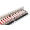 Patch panel DIGITUS DN-91624S-EA da 19 pollici, CAT6A classe EA, schermato, 24 porte RJ45, LSA, 1U, grigio chiaro RAL 7035