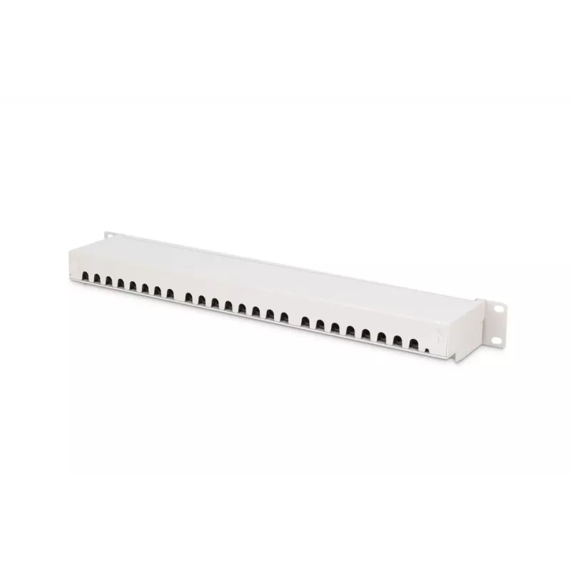 Patch panel DIGITUS DN-91624S-EA da 19 pollici, CAT6A classe EA, schermato, 24 porte RJ45, LSA, 1U, grigio chiaro RAL 7035