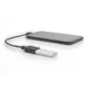 DIGITUS cavo adattatore USB 2.0, OTG, Type Micro B - A M/F, 15 cm, conforme USB 2.0, ad angolo retto, nero