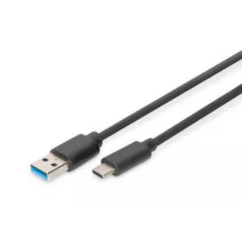 DIGITUS cavo di collegamento USB Type-C, Type C su A M/M, 1m SuperSpeed nero