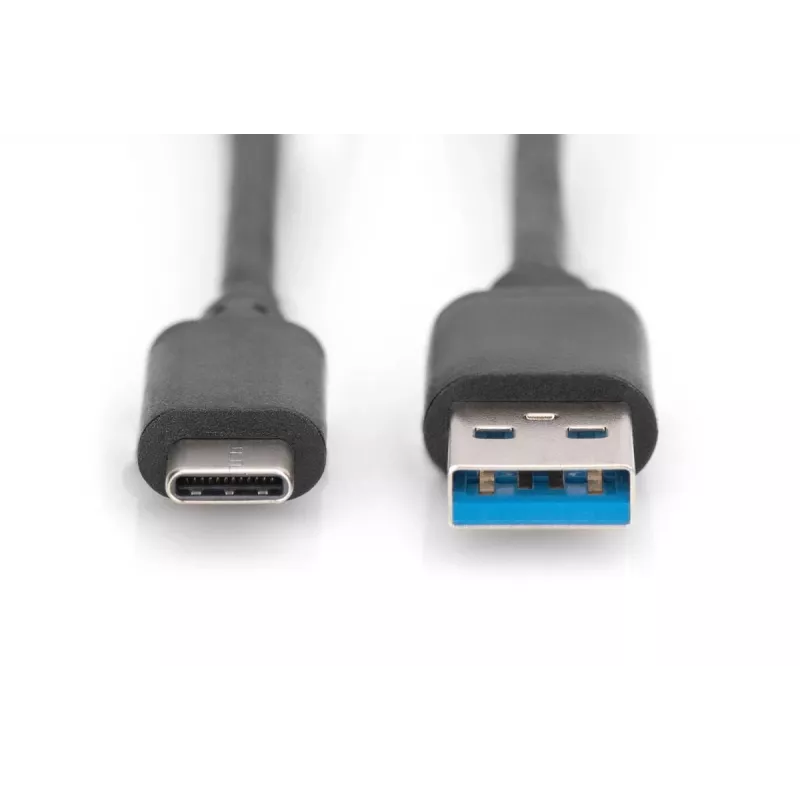 DIGITUS cavo di collegamento USB Type-C, Type C su A M/M, 1m SuperSpeed nero