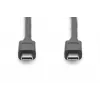 DIGITUS cavo di collegamento USB Type-C, type C to C M/M, 1m Gen2 nero (AK-300139-010-S)