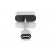 DIGITUS cavo splitter USB Type-C, tipo C – 3,5 mm + tipo C M/F/F, 20 cm nero