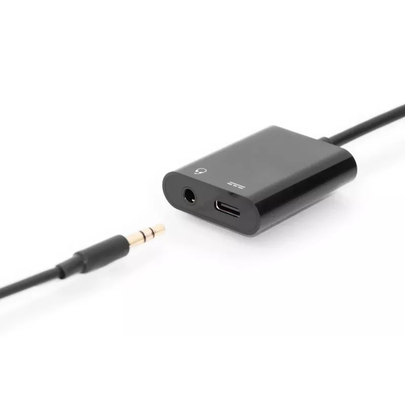DIGITUS cavo splitter USB Type-C, tipo C – 3,5 mm + tipo C M/F/F, 20 cm nero
