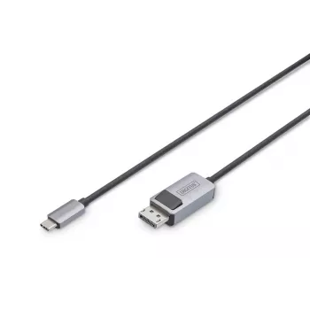 DIGITUS cavo adattatore USB Type C to DP 8Ka30Hz. HBR3 alloggiamento in alluminio nero 1m