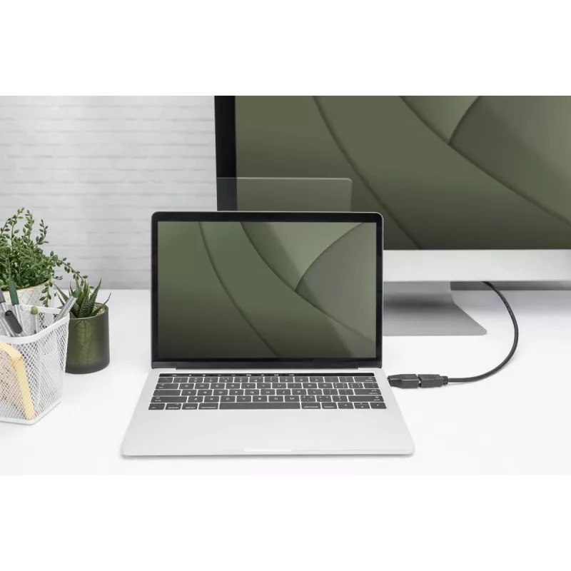 Digitus adattatore USB 4K USB-C su HDMI-A nero alluminio