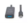 DIGITUS Cavo di prolunga USB-C attivo – 5G USB 3.2 Gen1 USB-C – USB-A (M/F) – 5 m