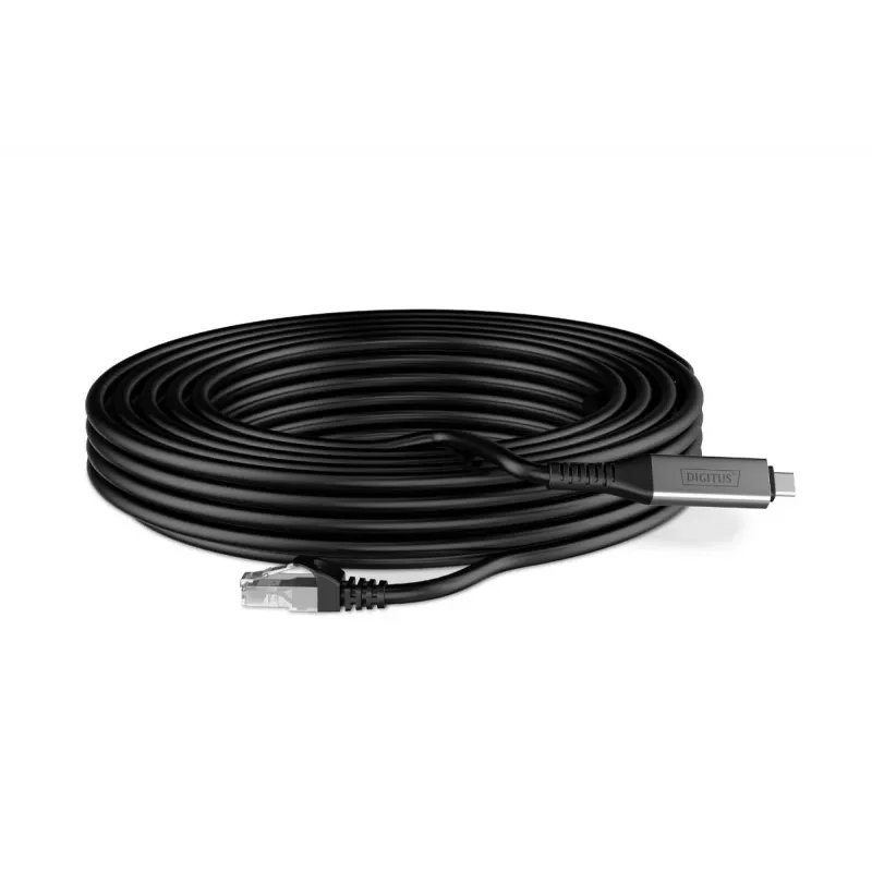 DIGITUS Cavo Ethernet USB-C 3.2 Gen1 - RJ45 - CAT6a S/FTP nero - 10 m