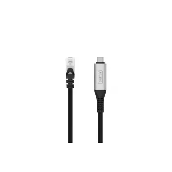 DIGITUS Cavo Ethernet USB-C 3.2 Gen1 - RJ45 - CAT6a S/FTP nero - 15 m