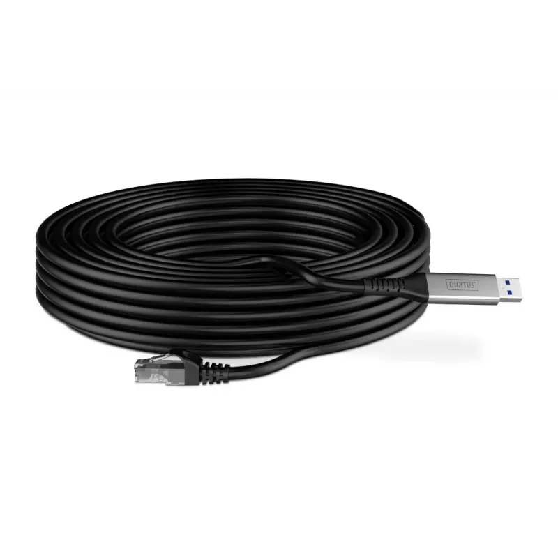 DIGITUS Cavo Ethernet USB 3.2 Gen1 - RJ45 - CAT6a S/FTP nero - 15 m