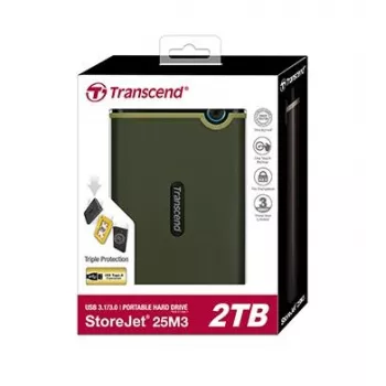 TRANSCEND StoreJet 25M3 2 TB SATA 2,5 inch USB 3.0 verde militare