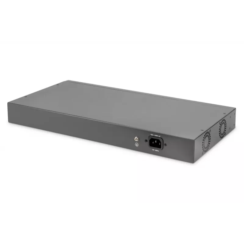 Switch Digitus DN-95343 a 24 porte Fast Ethernet PoE, 2x Gigabit Combo TP/SFP, 370 W