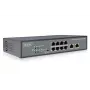 DIGITUS Switch Fast Ethernet PoE af/at 8 porte + 2 uplink budget PoE 120W, montaggio a rack