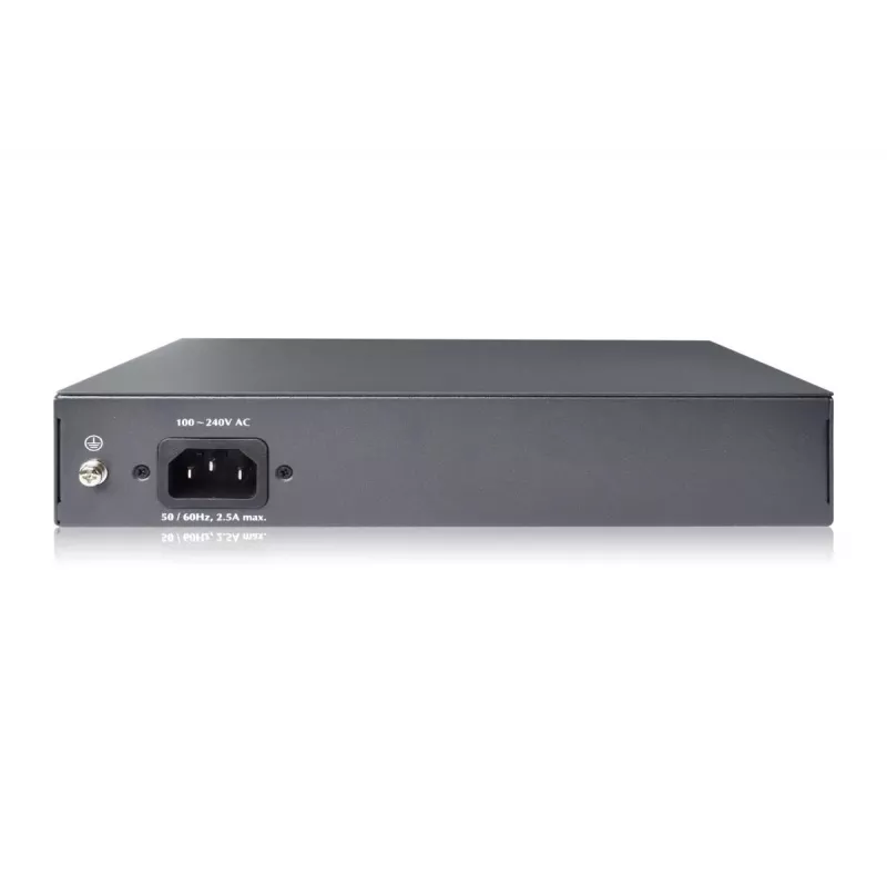 DIGITUS Switch Fast Ethernet PoE af/at 8 porte + 2 uplink budget PoE 120W, montaggio a rack