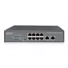 DIGITUS Switch Fast Ethernet PoE af/at 8 porte + 2 uplink budget PoE 120W, montaggio a rack