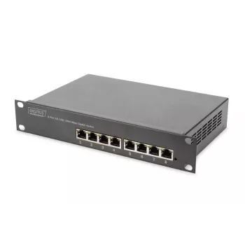 DIGITUS Switch Gigabit Ethernet 8 porte 10 pollici 8x10/100/1000Mbps RJ45