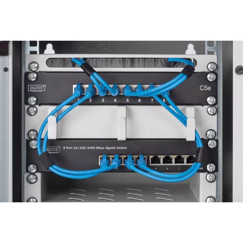 DIGITUS Switch Gigabit Ethernet 8 porte 10 pollici 8x10/100/1000Mbps RJ45