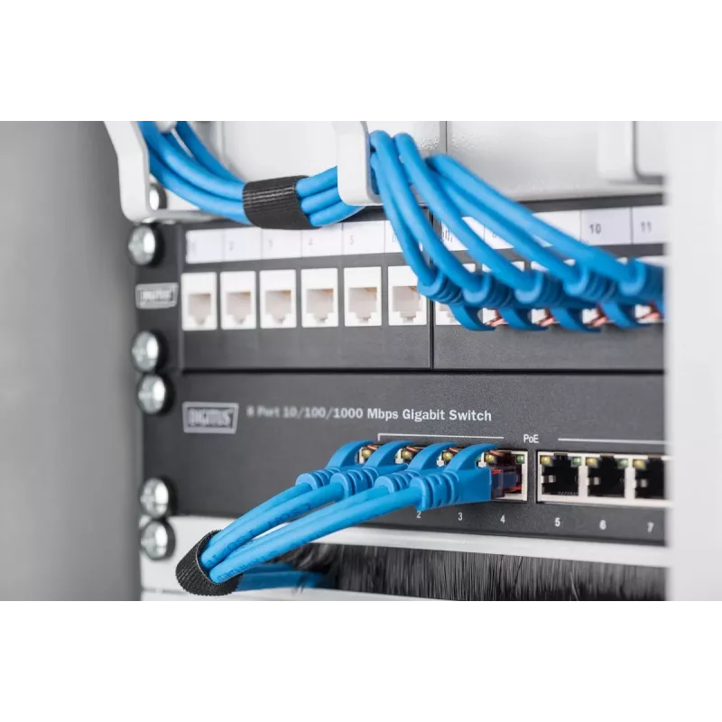 DIGITUS Switch Gigabit Ethernet PoE L2 Managed 8 porte PoE, 10 pollici, budget PoE 80W
