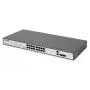 DIGITUS Switch Fast Ethernet PoE 16 porte PoE + 2 Combo, budget PoE 250 W