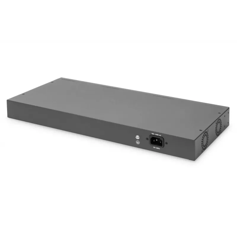 DIGITUS Switch Fast Ethernet PoE 16 porte PoE + 2 Combo, budget PoE 250 W