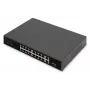 DIGITUS Switch PoE 16 porte 10/100 Mbit/s 16 x porte PoE RJ45 10/100 Mbit/s, 1x GE RJ45, 1x SFP
