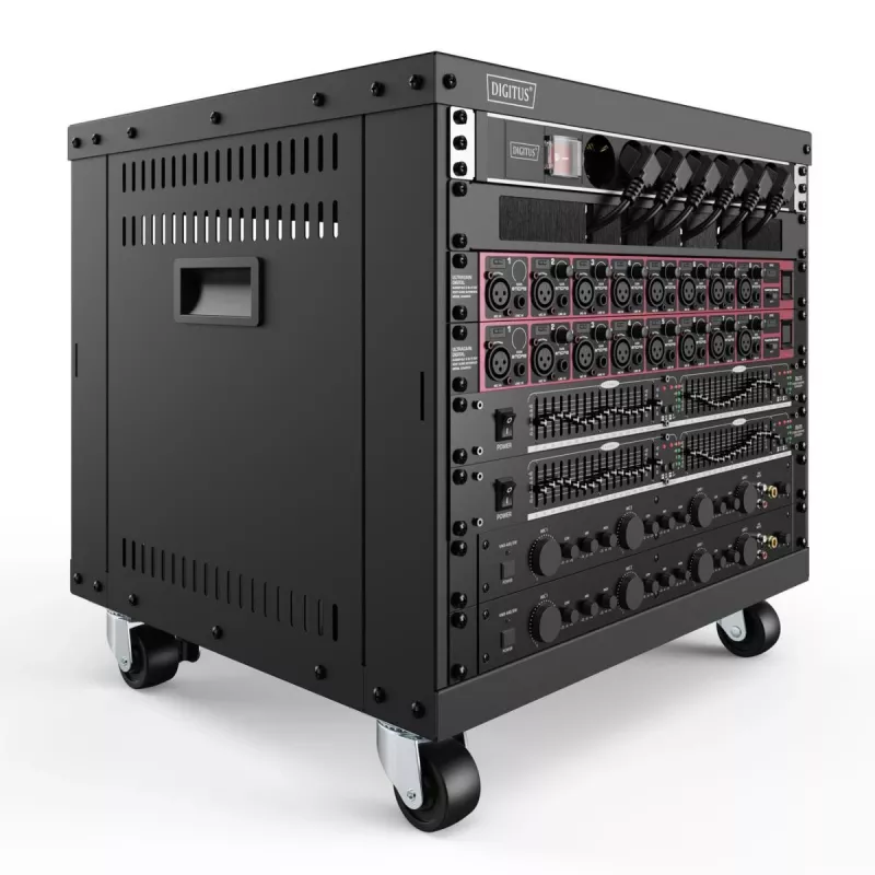 DIGITUS Rack AVS 8U 420x507x460mm fori filettati ruote nero