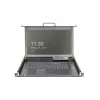 Console modulare DIGITUS HD LCD TFT con KVM 1 porta, RAL 9005 nero - tastiera DE
