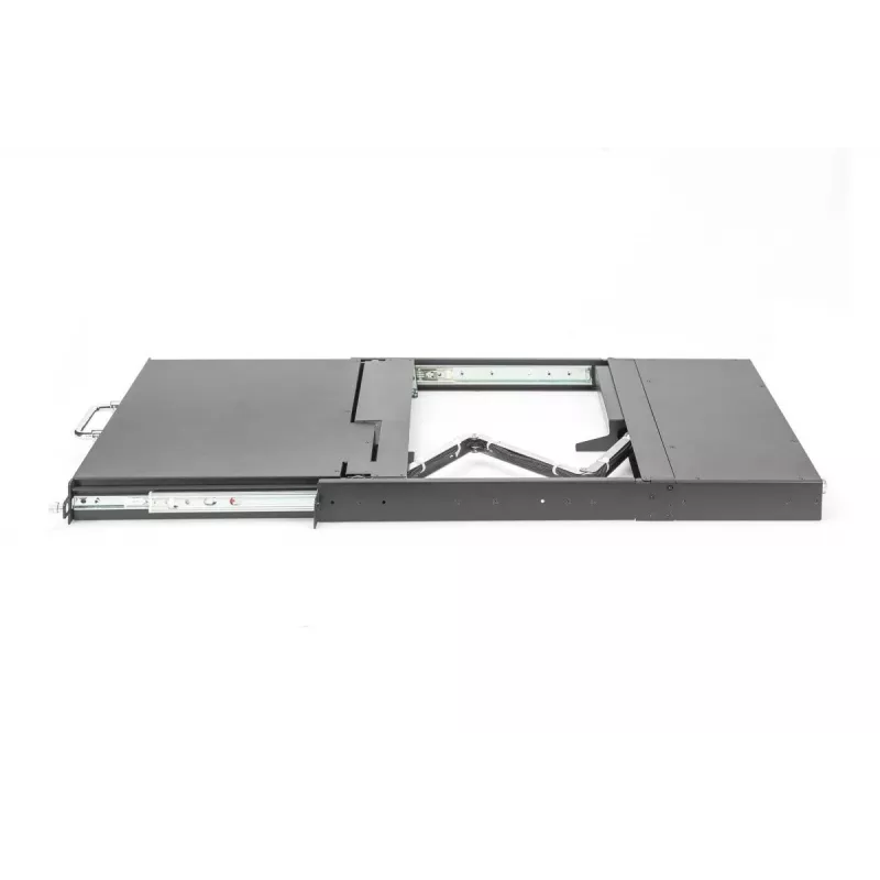 Console modulare DIGITUS HD LCD TFT con KVM 1 porta, RAL 9005 nero - tastiera DE