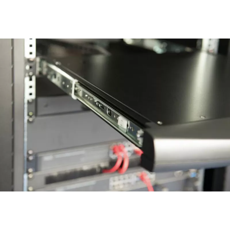 Console modulare DIGITUS HD LCD TFT con KVM 1 porta, RAL 9005 nero - tastiera DE