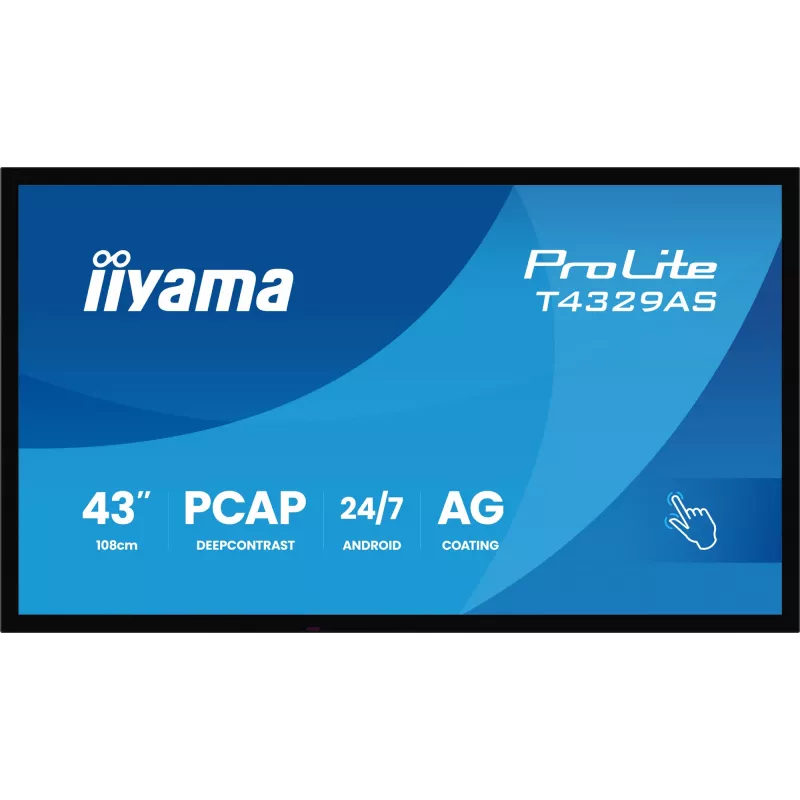 iiyama T4329AS-B1AG Monitor per computer 108 cm (42,5 inch) 3840 x 2160 pixel 4K Ultra HD LED touchscreen nero