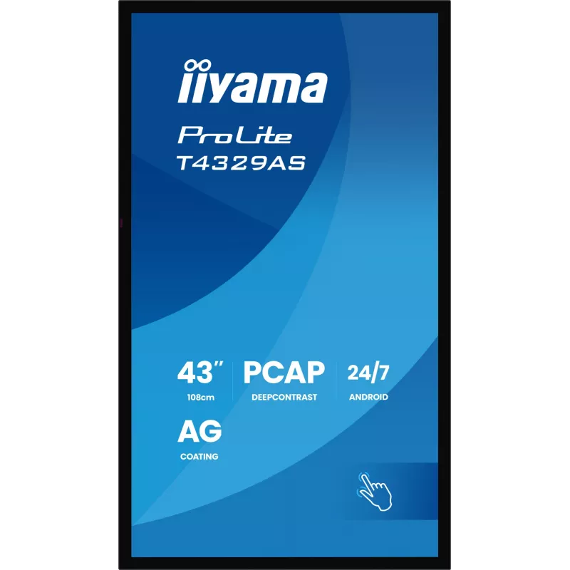 iiyama T4329AS-B1AG Monitor per computer 108 cm (42,5 inch) 3840 x 2160 pixel 4K Ultra HD LED touchscreen nero