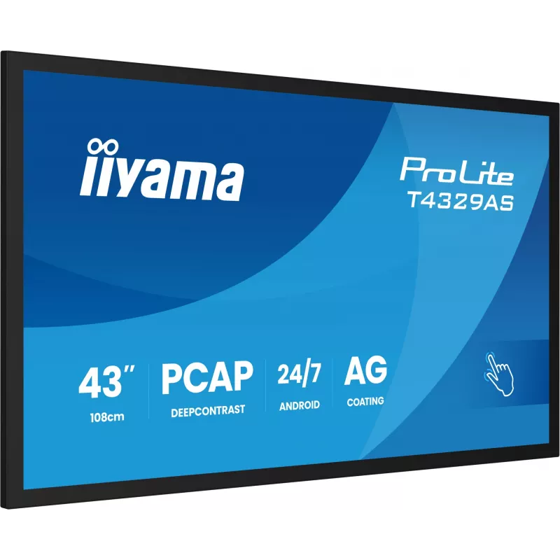 iiyama T4329AS-B1AG Monitor per computer 108 cm (42,5 inch) 3840 x 2160 pixel 4K Ultra HD LED touchscreen nero