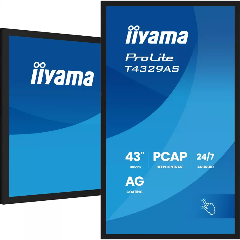 iiyama T4329AS-B1AG Monitor per computer 108 cm (42,5 inch) 3840 x 2160 pixel 4K Ultra HD LED touchscreen nero