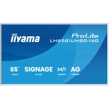 iiyama LH6581UHSG-1AG Signage Display Digital Signage schermo piatto 163,8 cm (64,5