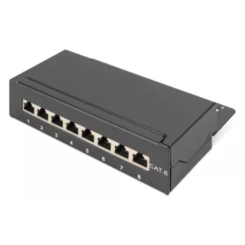 DIGITUS Patch Panel CAT6 8 porte schermato nero