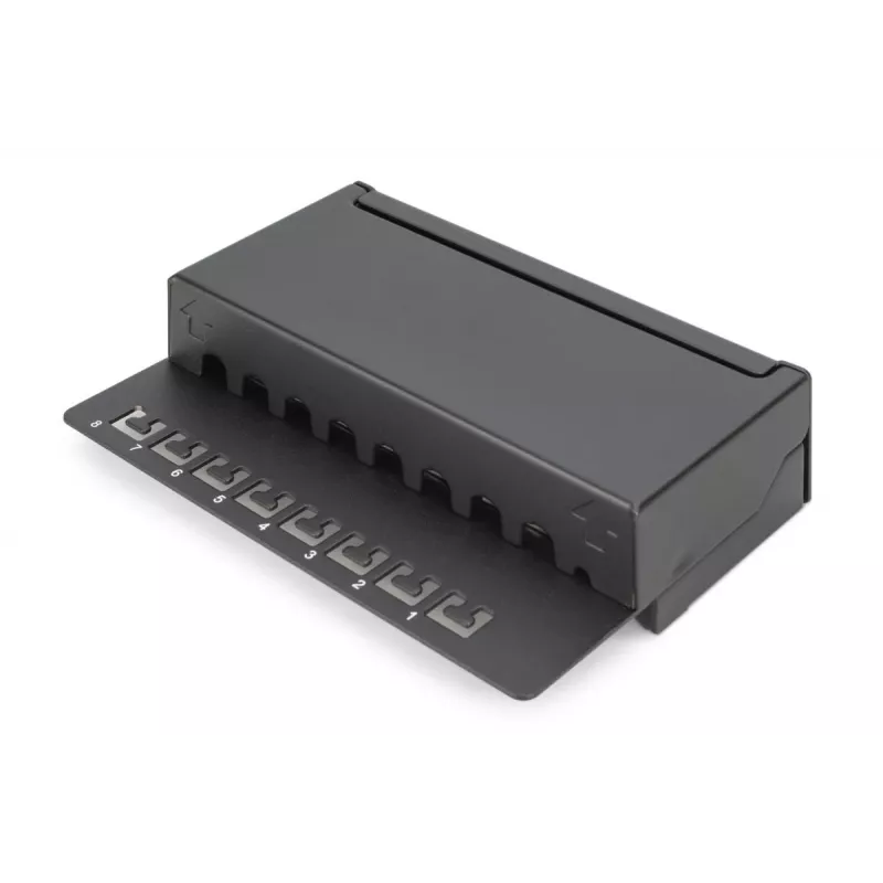 DIGITUS Patch Panel CAT6 8 porte schermato nero