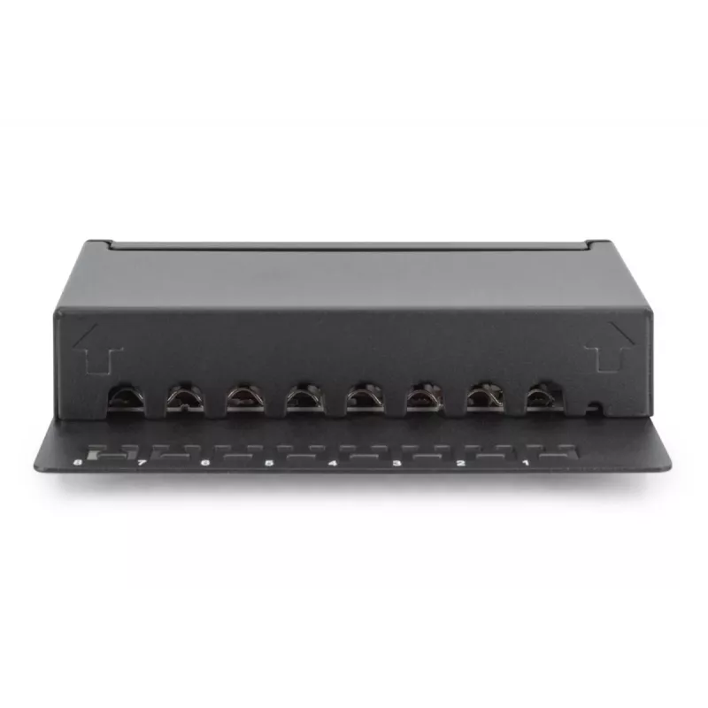 DIGITUS Patch Panel CAT6 8 porte schermato nero