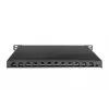 DIGITUS Patch Panel CAT6A, schermato, 12 porte, 1/2U, installazione rack 10 pollici, nero RAL 9005