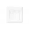 DIGITUS presa di rete CAT6A classe EA, schermata 1x RJ45, LSA, bianco puro, da incasso, 8 direzioni