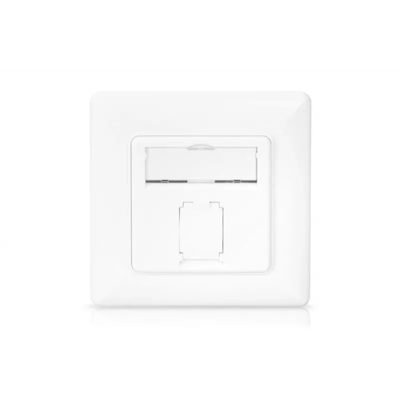 DIGITUS presa di rete CAT6A classe EA, schermata 1x RJ45, LSA, bianco puro, da incasso, 8 direzioni