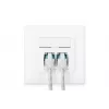 DIGITUS presa di rete CAT6A classe EA, schermata 2x RJ45, LSA, bianco puro, da incasso, 8 direzioni