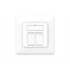 DIGITUS presa di rete CAT6A classe EA, schermata 2x RJ45, LSA, bianco puro, da incasso, 8 direzioni